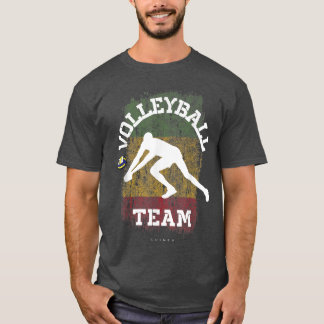 T-shirt Équipe Drapeau Guinée de volleyball Joueur de plag