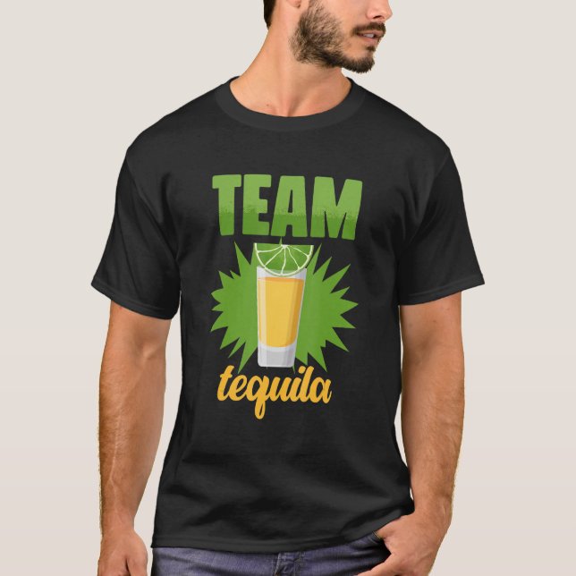 T-shirt Équipe Drôle Tequila Avec Green Lime Salt Coût Gro (Devant)