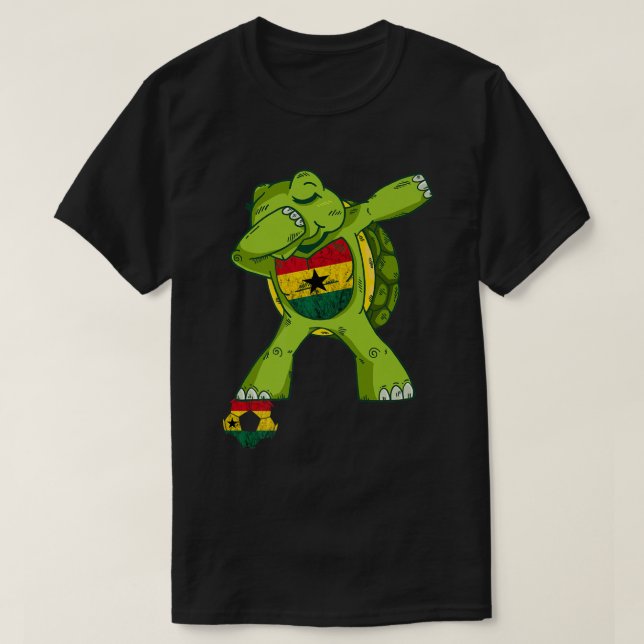 T-shirt Équipe du Ghana de football Ghana Turtle Ghana Dra (Design devant)