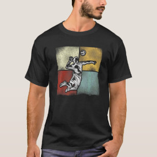 T-shirt Équipe du Joueur de volleyball Retro Vintage