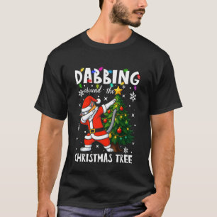 T-shirt Équipe du Père Noël Chat Dabbing Arbre de Noël Gar