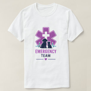 T-shirt Équipe d'urgence vétérinaire Hôpital pour animaux