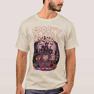 T-shirt Équipe éffrayante de héros : adorables superhéros 