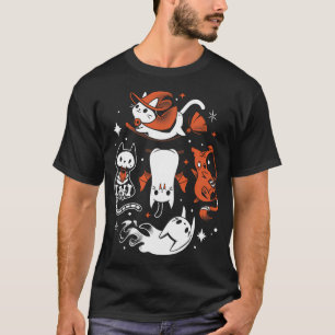 T-shirt Équipe éffrayante de Kitty - Chats d'Halloween