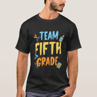 T-shirt Équipe Enfants De 5E Année Enseignant À L'École