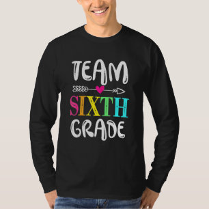 T-shirt Équipe Enseignant Sixième Sixième Retour À L'écol
