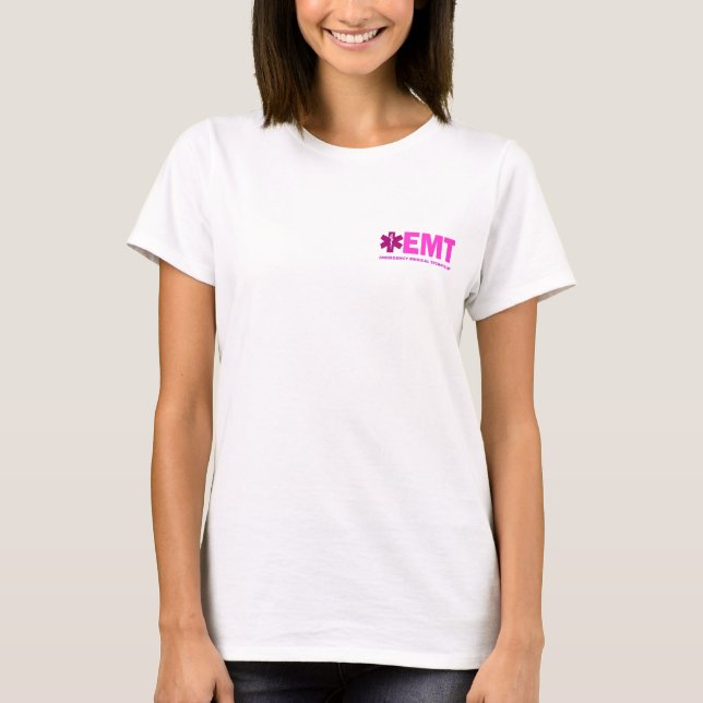 T-shirt Équipe féminine de l'EMT rose (Devant)