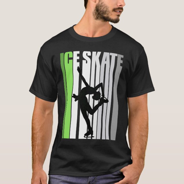 T-shirt Équipe féminine de patinage sur glace Patins sur g (Devant)