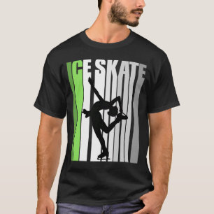 T-shirt Équipe féminine de patinage sur glace Patins sur g