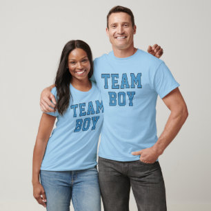 T-shirt Équipe Garçon Bleu Bébé Fête de la révélation de g