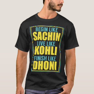 T-shirt Équipe indienne de cricket supportant Jersey T-Sh