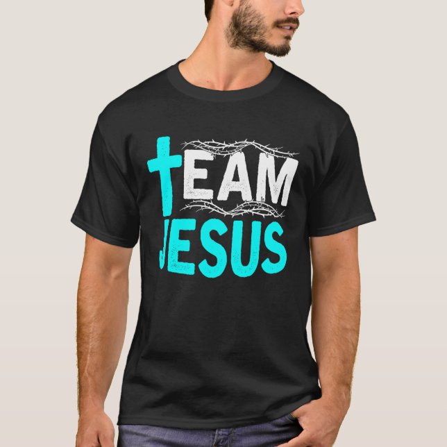 T-shirt Équipe Jésus christianisme, catholiques, religion  (Devant)