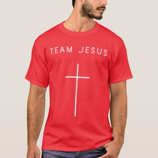 T-shirt Équipe Jésus Croix Minimaliste Chrétien Religieux