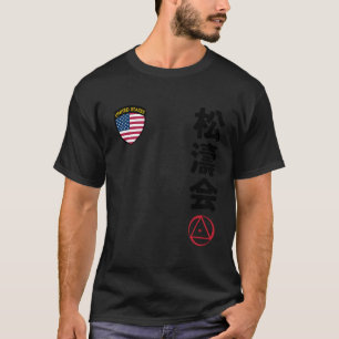 T-shirt Équipe Karaté Shotokai USA Drapeau Kanji Japonais 