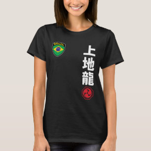 T-shirt Équipe Karate Uechi Ryu Brésil Drapeau Martial Jap