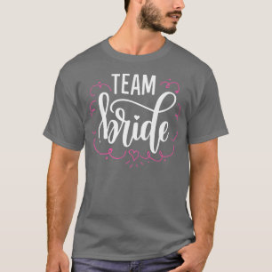 T-shirt Équipe Mariée  Cœur Rose 