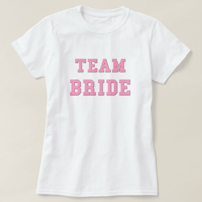 T-shirt Équipe Mariée Drôle Mariage Chemise Rose Mariages (Design devant)