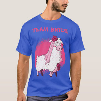 T-shirt Équipe Mariée Lama de Mariage Alpaca Enterrement d