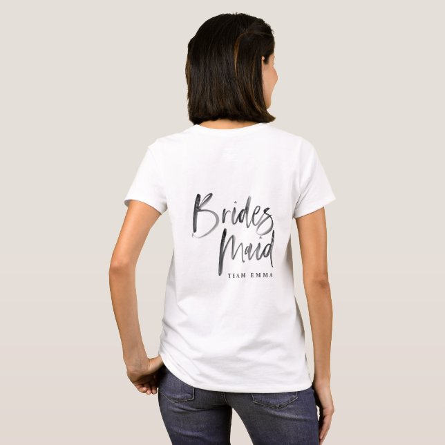 T-shirt Équipe mariée tribu Bridesmaid moderne bachelorett (Dos entier)
