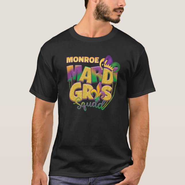 T-shirt Équipe Monroe Mardi Gras (Devant)