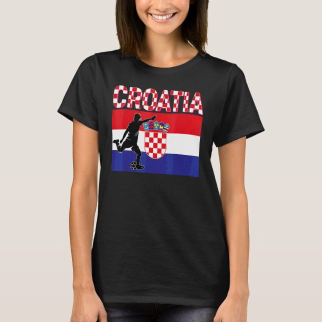 T-shirt Équipe Nationale De Croatie Football Mondial Footb (Devant)