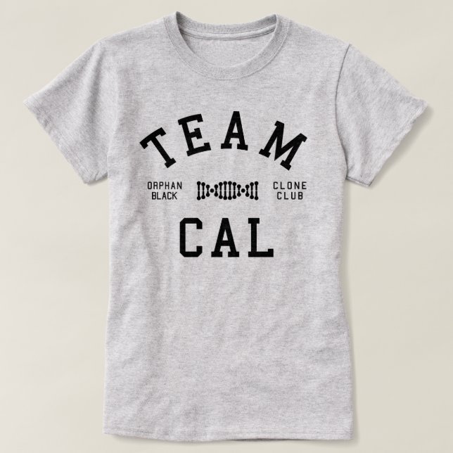T-shirt Équipe noire orpheline calorie (Design devant)