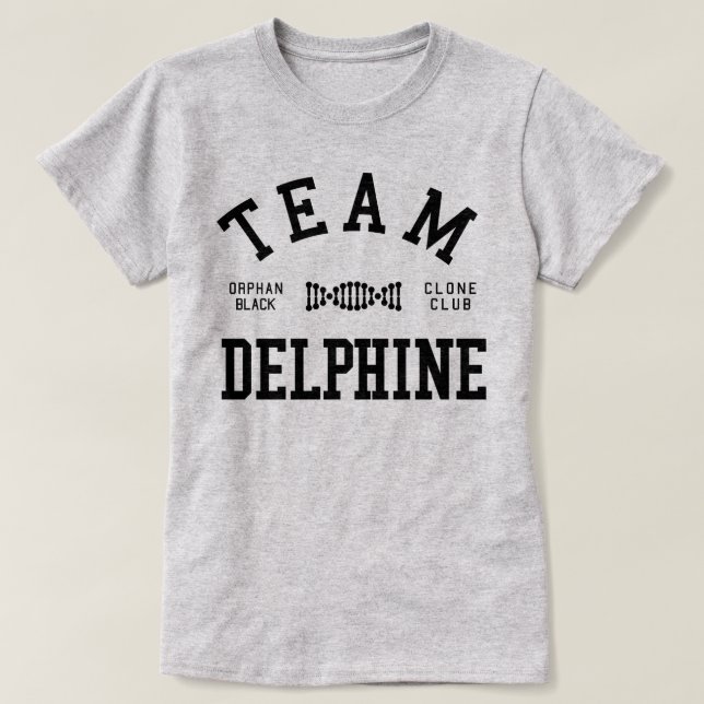 T-shirt Équipe noire orpheline Delphine (Design devant)