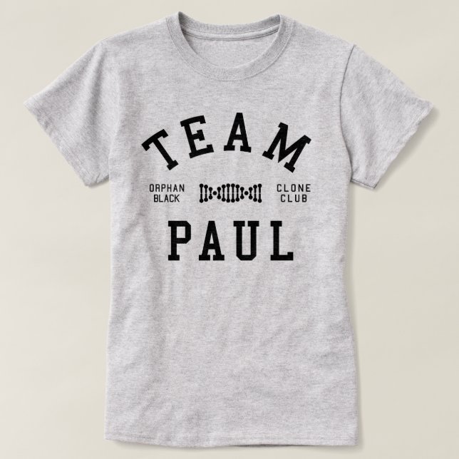 T-shirt Équipe noire orpheline Paul (Design devant)