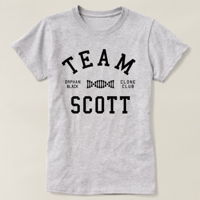 T-shirt Équipe noire orpheline Scott (Design devant)