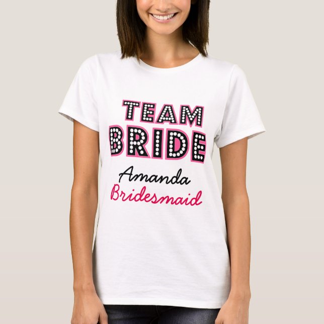 T-SHIRT ÉQUIPE PERSONNALISÉE BRIDE, ÉQUIPAGE DES MARQUES (Devant)