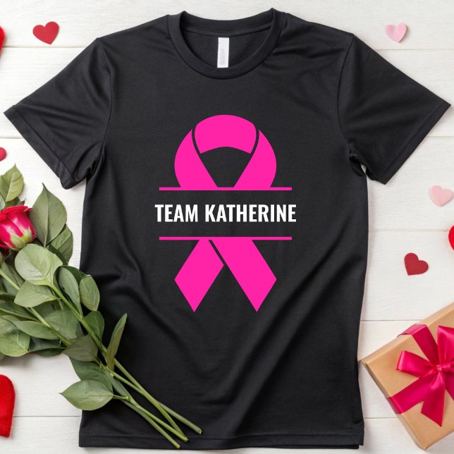 T-shirt Équipe personnalisée Cancer Sensibilisation au can (Créateur téléchargé)
