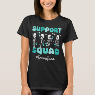 T-shirt Équipe personnalisée de soutien au cancer de l'ova