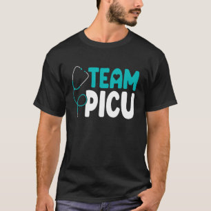 T-shirt Équipe PICU Stethoscope Pediatric Peds Infirmière 
