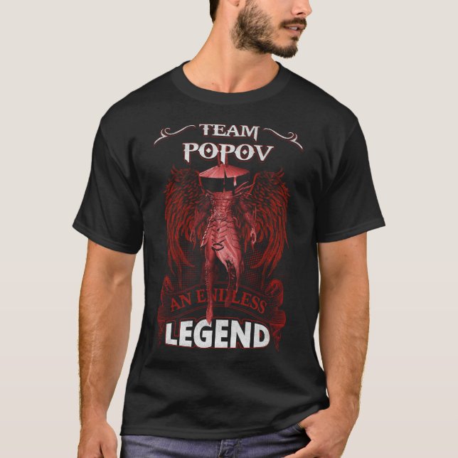 T-shirt Équipe POPOV - Une LÉGENDE sans fin (Devant)
