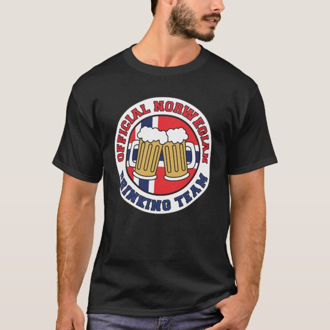 T-shirt Équipe potable norvégienne officielle (Devant)