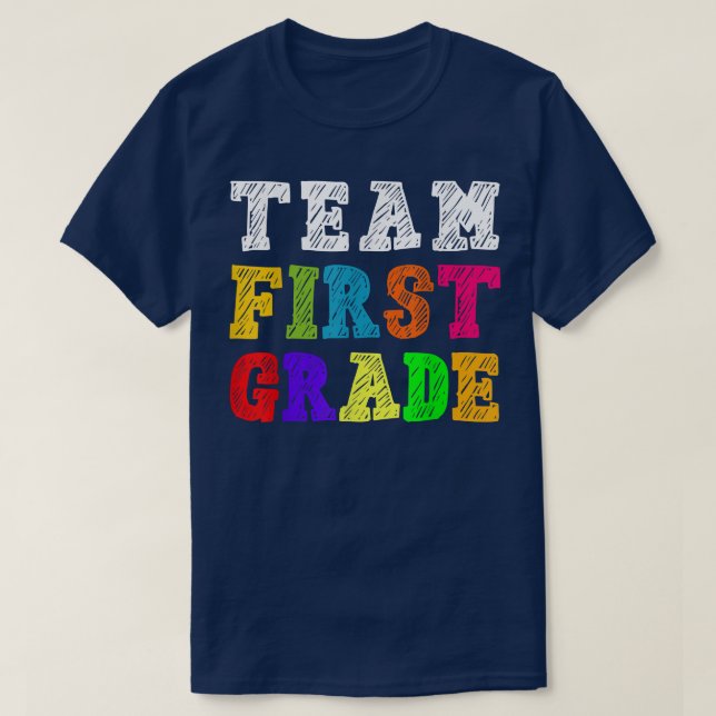 T-shirt Équipe Première Année Retour À L'École Cadeau Pour (Design devant)