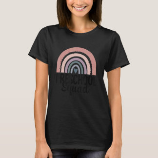 T-shirt Équipe Préscolaire Retour À L'École Boho Rainbow T