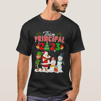 T-shirt Équipe Principale 2023 Noël Père Noël Reindeer Elf