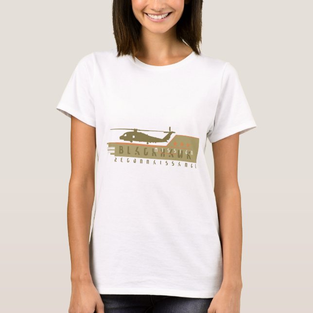 T-shirt Équipe reconditionnée d'hélicoptère de Blackhawk (Devant)