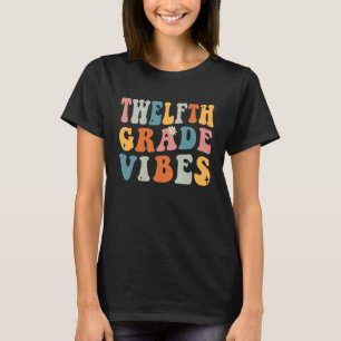 T-shirt Équipe rétro 12e année Douzième année Vibes 1er jo