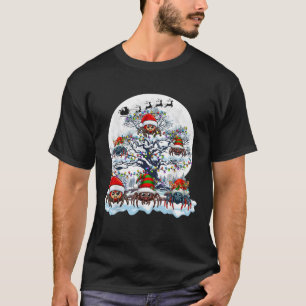 T-shirt Équipe Santa Rennes Elfe Araignées Sur Arbre De No