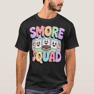 T-shirt Équipe S'more Rétro Feu de Camp Camping Guimauve