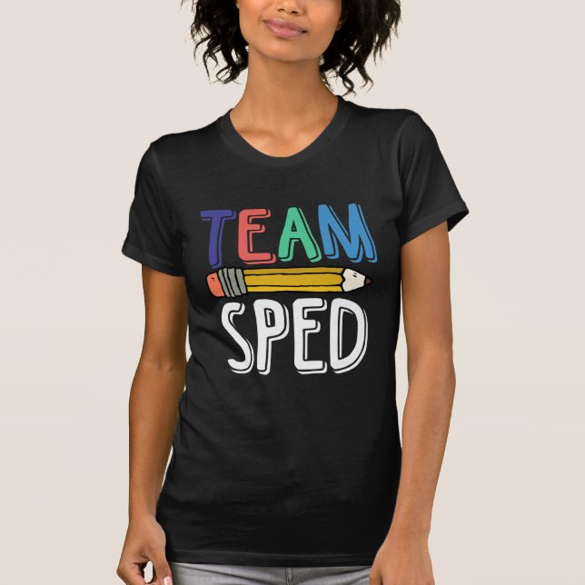 T-shirt Équipe Split Crew École d'enseignement spécial (Devant)