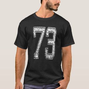 T-shirt Équipe sportive Numéro 73 Année 1973 Baseball Blan