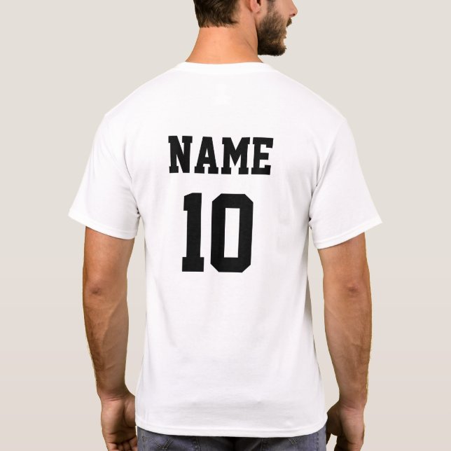 T-shirt Équipe sportive personnalisée Précédent Nom et num (Dos)