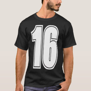 T-shirt Équipe sportive Varsity Jersey Numéro 16 Universit