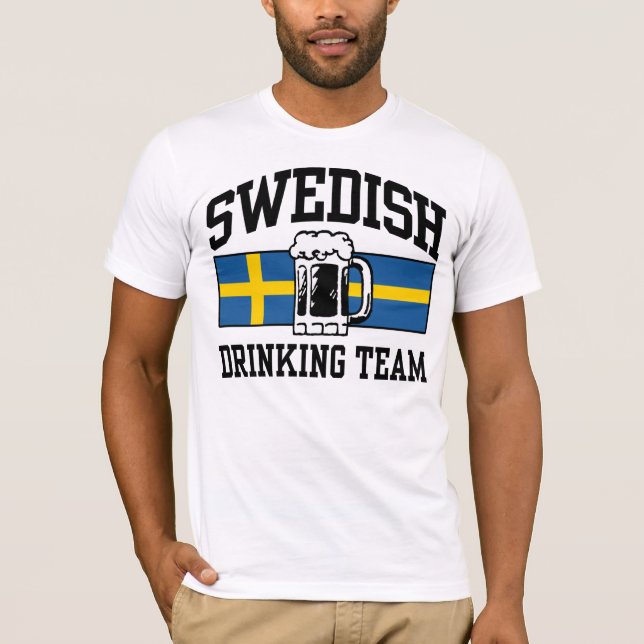 T-shirt Équipe suédoise de boisson (Devant)