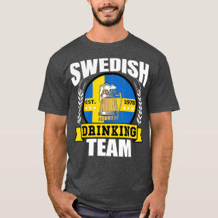 T-shirt Équipe suédoise de boisson Funny Suède Drapeau fêt