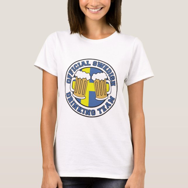T-shirt Équipe suédoise de boisson officielle (Devant)