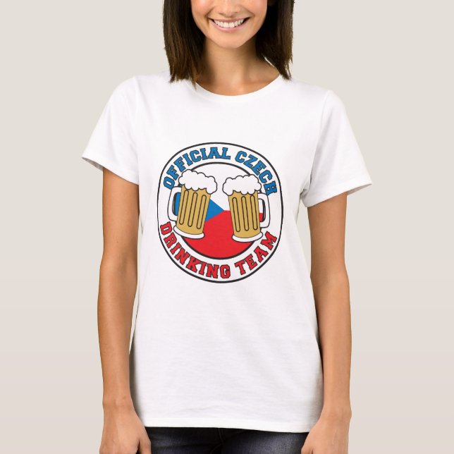 T-shirt Équipe Tchèque Officielle De Boissons (Devant)